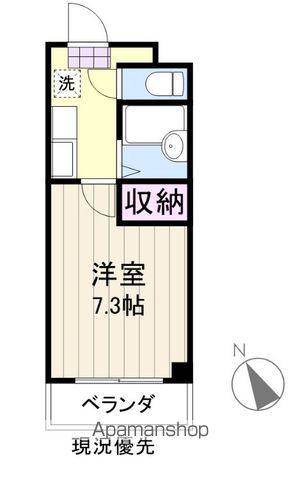 エスポワール(1K/1階)の間取り写真