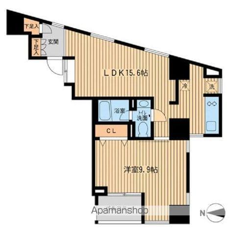ウィルテラス千歳烏山(1LDK/4階)の間取り写真