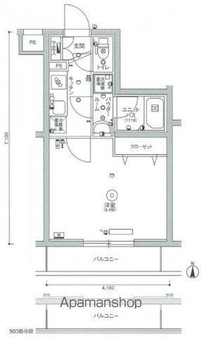 スカイコート小竹向原(1K/3階)の間取り写真