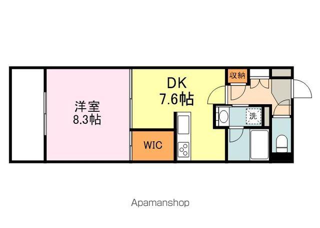 フラットリア春日(1DK/5階)の間取り写真