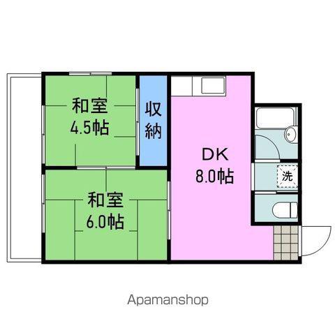 新町ビル(2DK/2階)の間取り写真