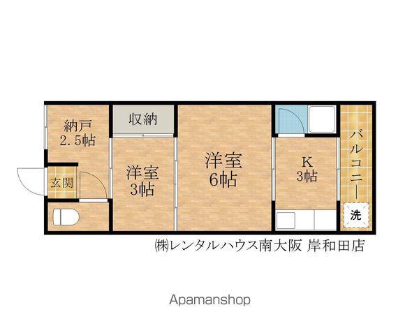 アパートメント春木元町(2K/1階)の間取り写真