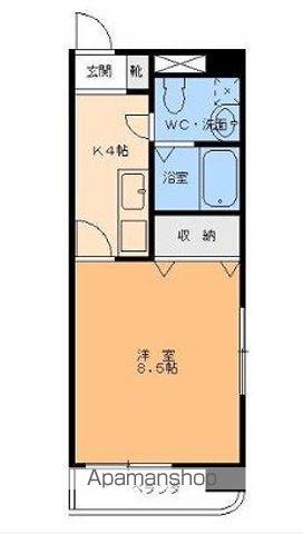 グリーンハイツ緑町(1K/2階)の間取り写真