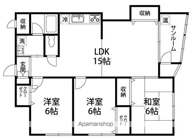 ヴィラ藤右衛門(3LDK/4階)の間取り写真