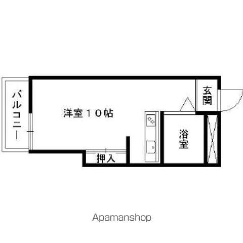 代官町ハイツFUJITAⅠ棟(1K/1階)の間取り写真