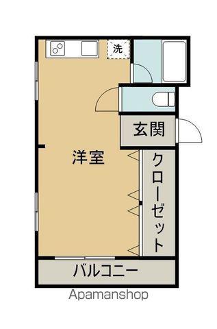 ベルコモンズ(ワンルーム/1階)の間取り写真