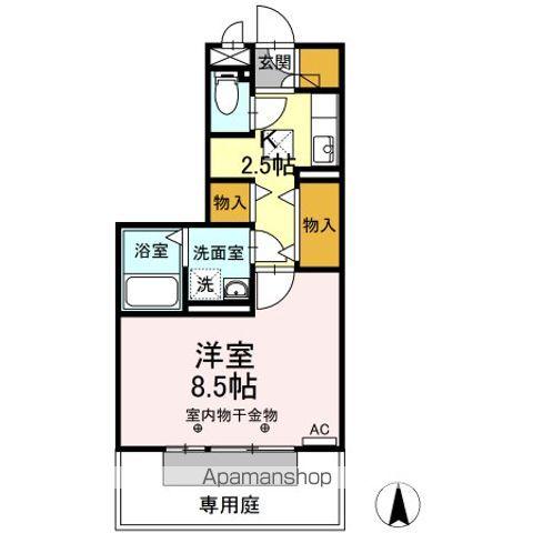 PRISMIC(1K/1階)の間取り写真