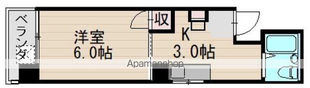 イアーザ舟入中町(1K/4階)の間取り写真