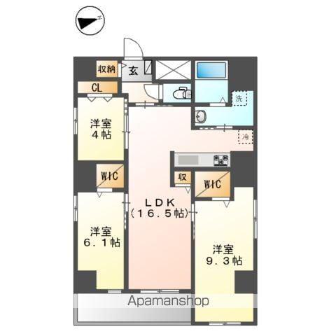 八広4丁目店舗マンション工事(3LDK/8階)の間取り写真