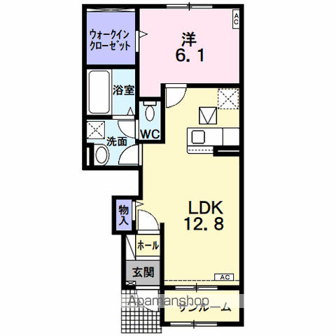CIELⅡ(1LDK/1階)の間取り写真