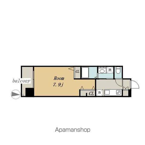 パルティール金山アネックス(1K/9階)の間取り写真