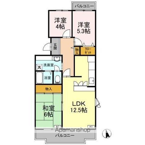 グレースソシア(3LDK/2階)の間取り写真