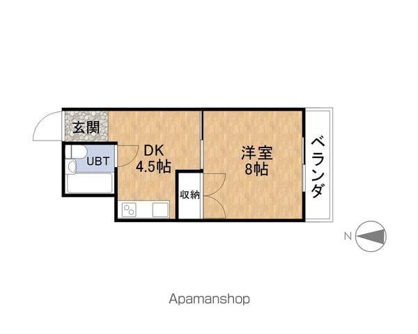 グリーンハイツ(1DK/1階)の間取り写真