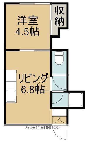 コーポピロッティー(1DK/1階)の間取り写真