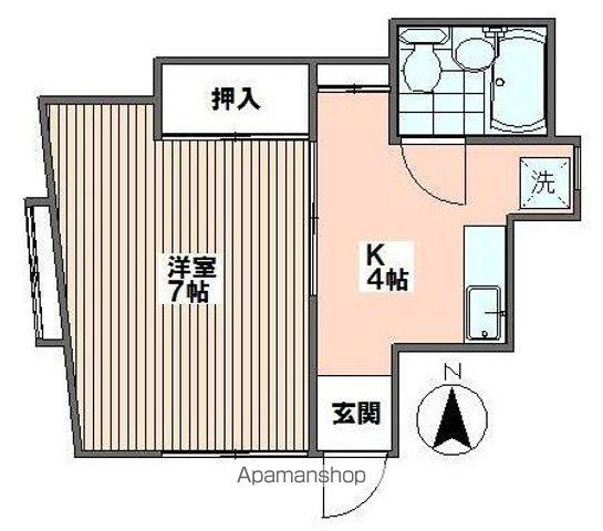 浜コーポ(1K/1階)の間取り写真