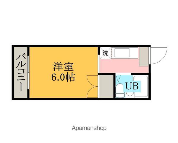 パナハイツ中村(ワンルーム/2階)の間取り写真