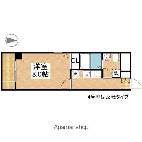 サニー東別院(1K/4階)の間取り写真