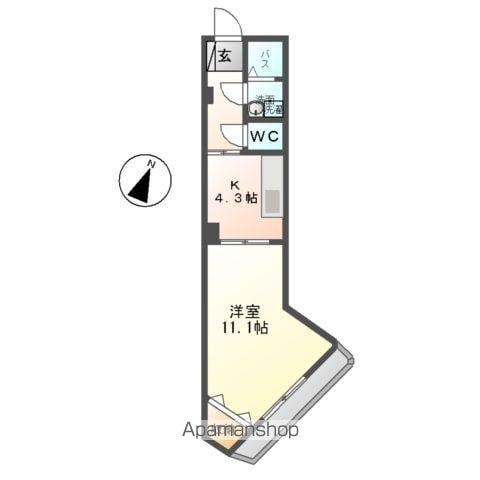 アートプレイスT2(1K/5階)の間取り写真