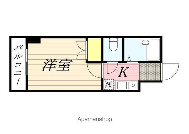 マンション花房(1K/7階)の間取り写真
