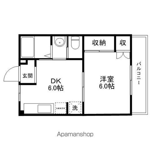 コーポサクセス(1DK/3階)の間取り写真