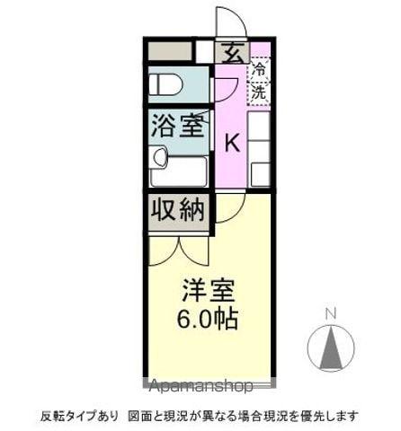 アブニール吉田(1K/1階)の間取り写真