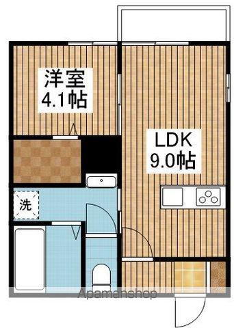 メモワール万代(1LDK/1階)の間取り写真