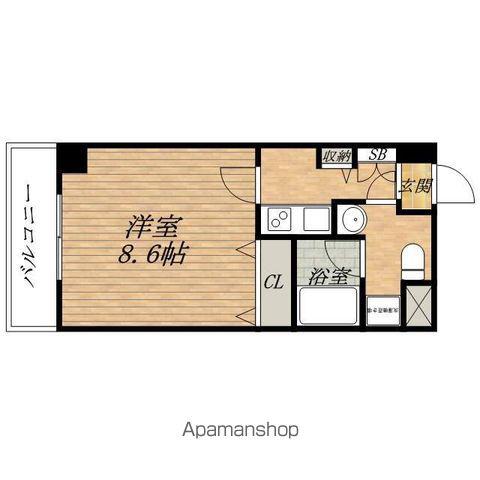 モンサンミッシェルKITAHAMA(1K/5階)の間取り写真