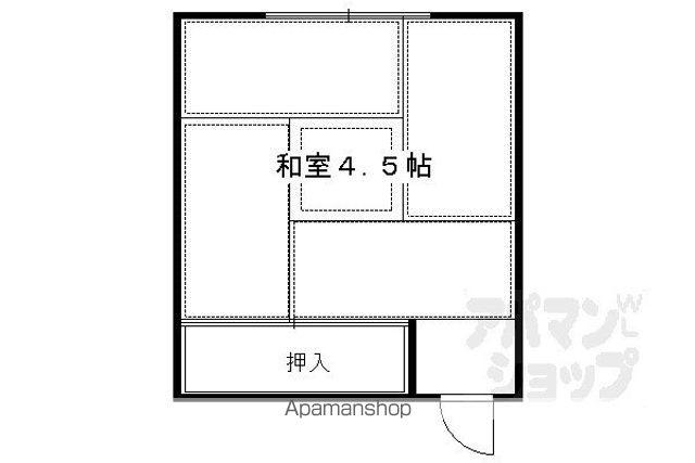 下鴨荘(ワンルーム/2階)の間取り写真