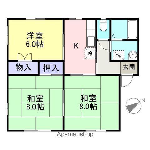 グリーンハイツ(3K/1階)の間取り写真
