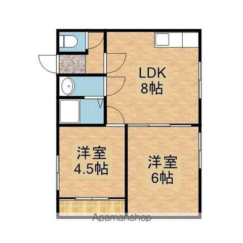 アリーブ南沢(2DK/1階)の間取り写真