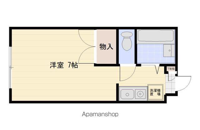 サンシャイン大安寺(ワンルーム/2階)の間取り写真