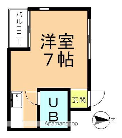 メディア1(ワンルーム/3階)の間取り写真