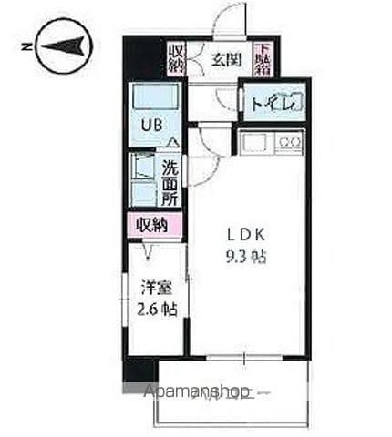 アステリア萱町(1LDK/5階)の間取り写真