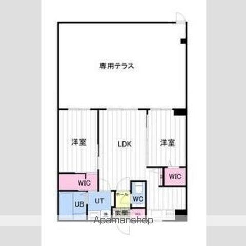 ONE YAMAHANA(2LDK/1階)の間取り写真