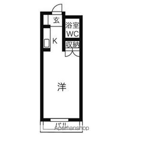 アーバンライフ616(ワンルーム/1階)の間取り写真