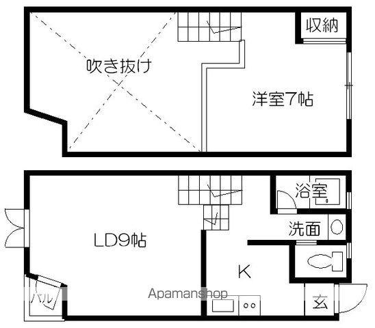 エルビス長嶺(1LDK/1階)の間取り写真
