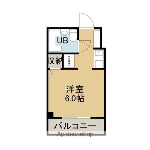 スカイコート函館(ワンルーム/1階)の間取り写真