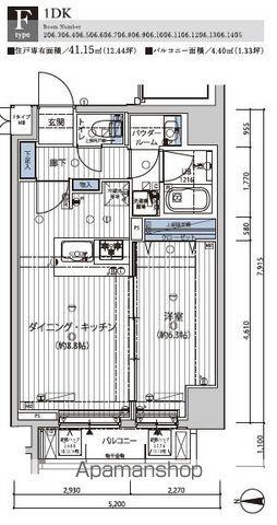 メインステージ錦糸町7ラピス(1DK/3階)の間取り写真