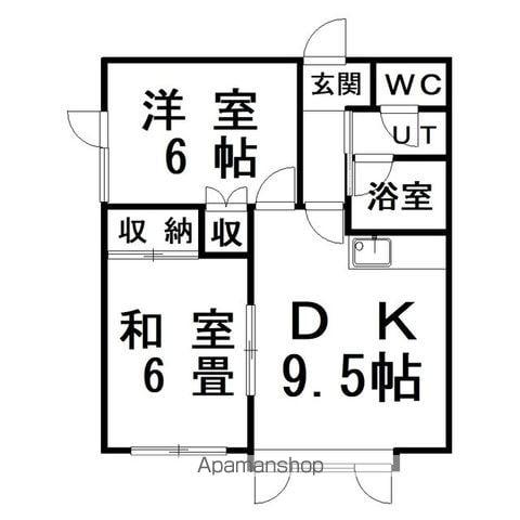 コーポ和(2LDK/1階)の間取り写真