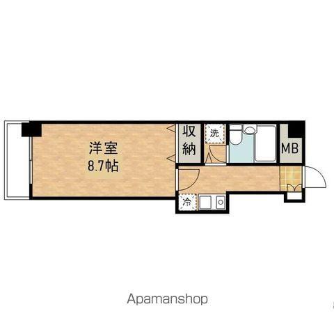 ライオンズマンション開運橋(1K/4階)の間取り写真