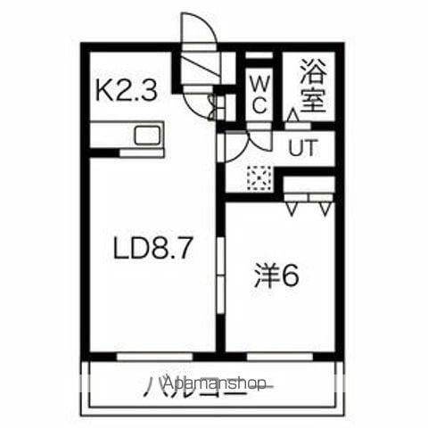 オセアーノ24(1LDK/1階)の間取り写真