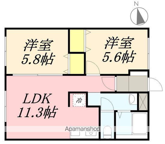 シーサイドガーデンⅡ(2LDK/3階)の間取り写真