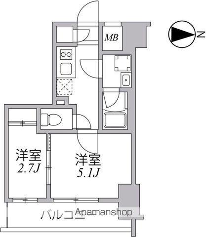 SYFORME住吉(2K/3階)の間取り写真