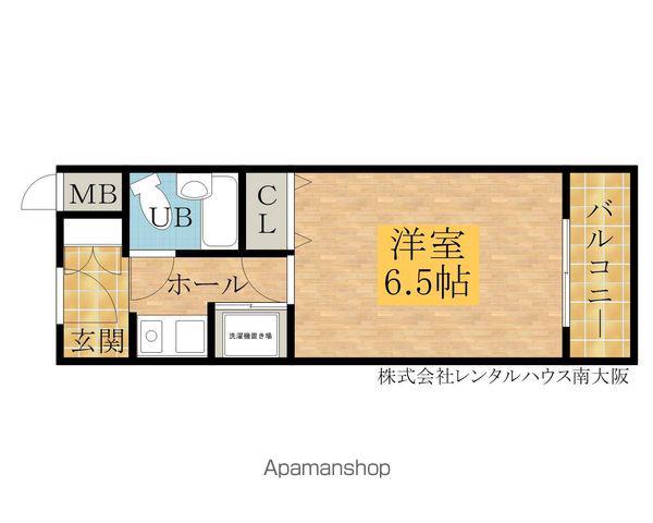 シャルマンフジ下松壱番館(1K/4階)の間取り写真