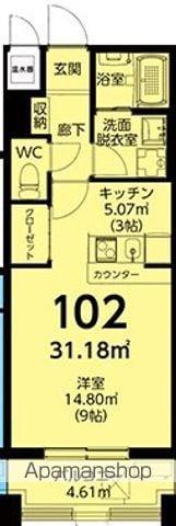 キャッスル16GINZA(ワンルーム/1階)の間取り写真