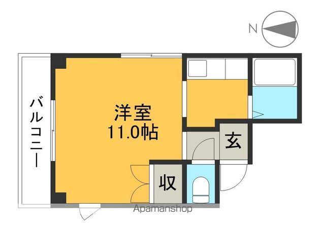 コーポベターデイズ(ワンルーム/3階)の間取り写真