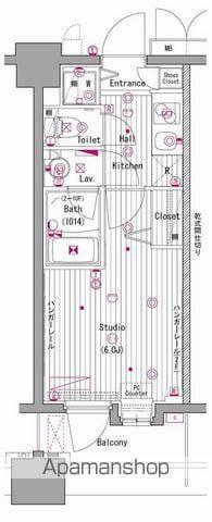 グランド・ガーラ横濱元町(1K/7階)の間取り写真