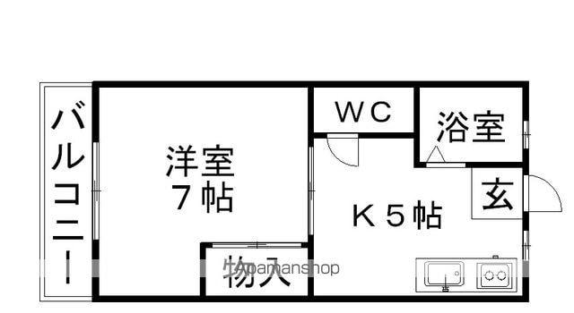 パルコート広丘(1K/1階)の間取り写真