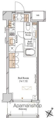 ブランシエスタ森下(1K/6階)の間取り写真