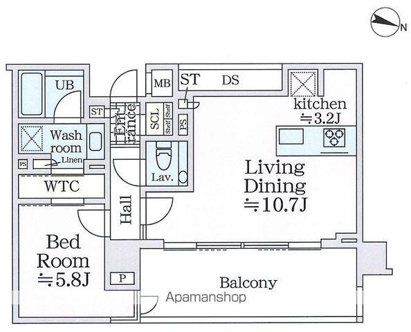 ザ・パークハウス千代田六番町(1LDK/6階)の間取り写真